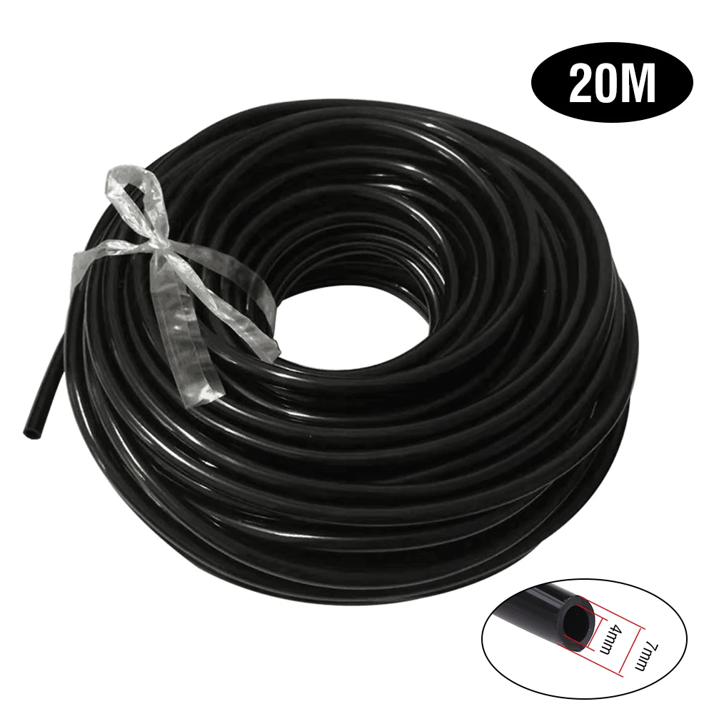 20M PVC Soft Hose Garden Irriagtion Tubing 3/5 4/7MM Micro Drip Pipe Home Greenhouse Lawn Yard Plants Watering Accessories