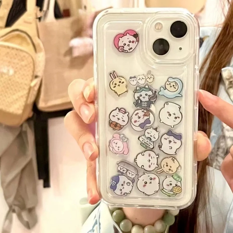 Фото Чехол для телефона Chiikawa Hachiware Usagi Kawaii Anime Cartoon Shake Music Apple Huawei, полностью прозрачный, противоударный, с защитой от падений №1