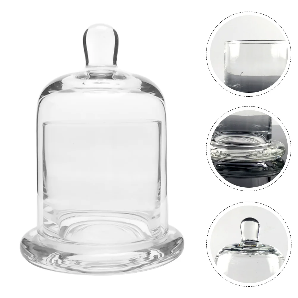 

Domeglass Cloche Cover Display Clear Holder Bell Cup Cake Jar Round Wedding Votive Mini Tealight Candleholder Candlestick Stand