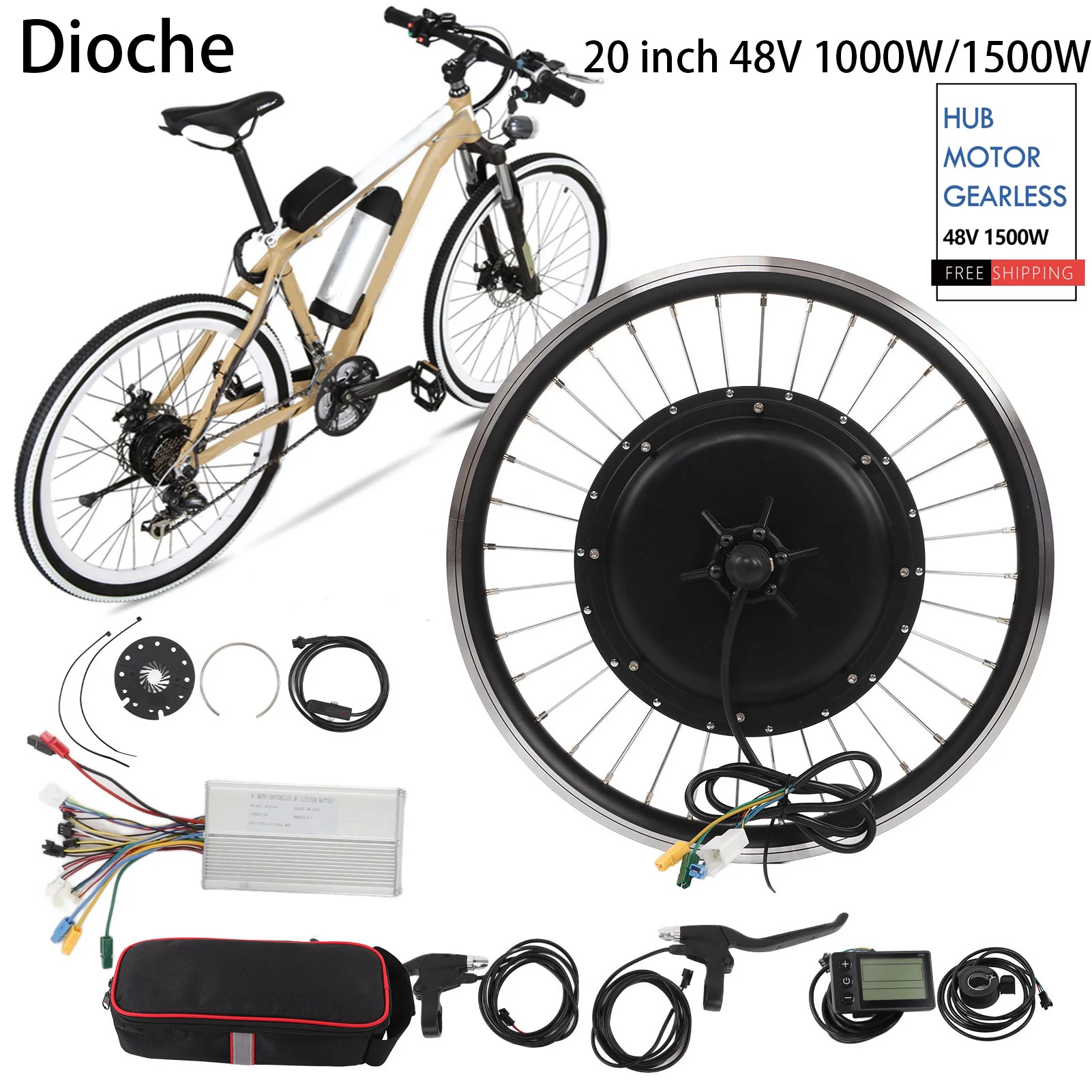 Комплект для электровелосипеда высокоскоростной бесщеточный мотор с колесным