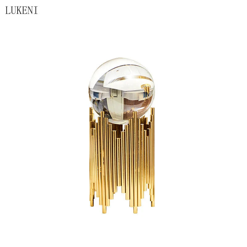 

Nordic Light Luxury Crystal Ball Decoration Creative Metal Modern Living Room Entrance TV Cabinet Wine Cabinet Home Decorations