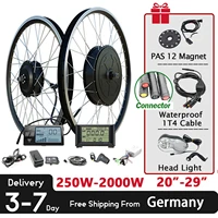 250w 2000w wheel hub motor ebike conversion kit for 20 29 bicyle brushless gear front rear motor wheel 500w 48v electric bike