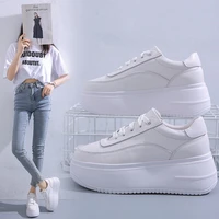 hidden heel white shoes womens 2022 wear thick bottom all match muffin spring and summer breathable small womens shoes 7cm