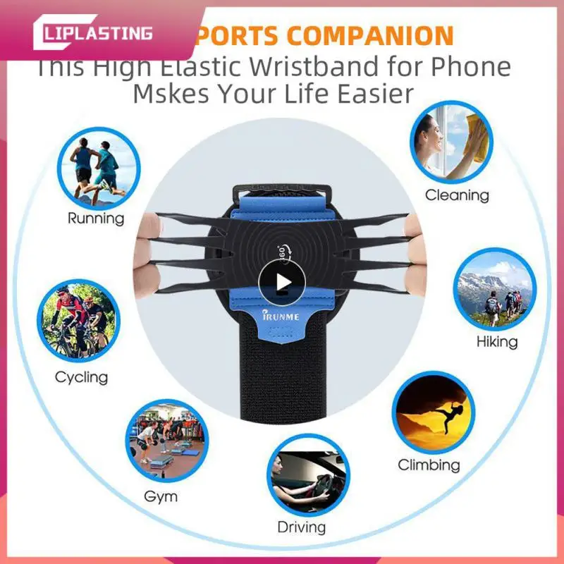 

High Elastic Wrist Strap Running Artifact Pc 360 Degrees Freely Abs Mobile Phone Wristband Fitness Equipment Breathable Hollow