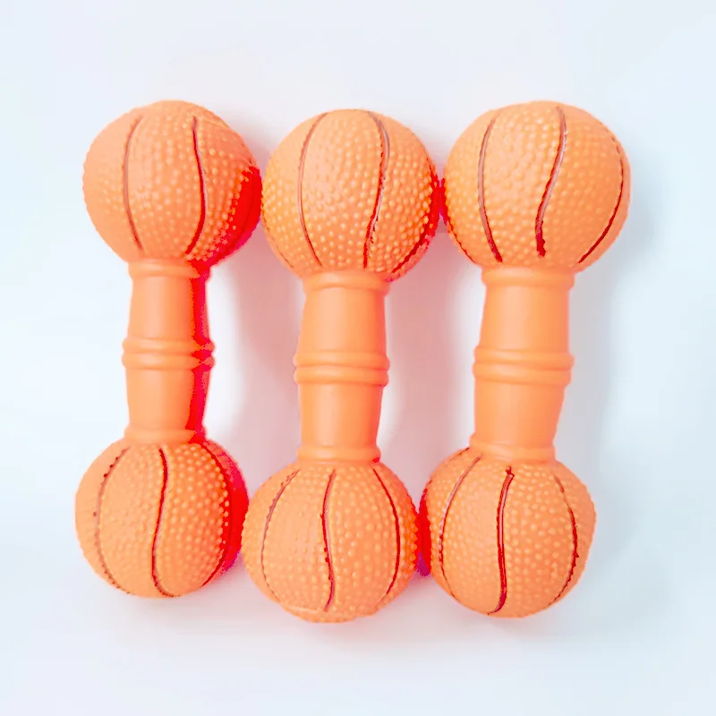 

Pet Toys for Small Dogs Rubber Barbell Resistance To Bite Dog Toy Teeth Cleaning Chew Training Toys Pet Supplies Puppy Dogs Cats
