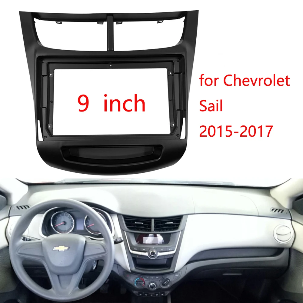Автомагнитола WQLSK 2 din 9 дюймов рамка для Chevrolet Sail 2015 2016 2017 |