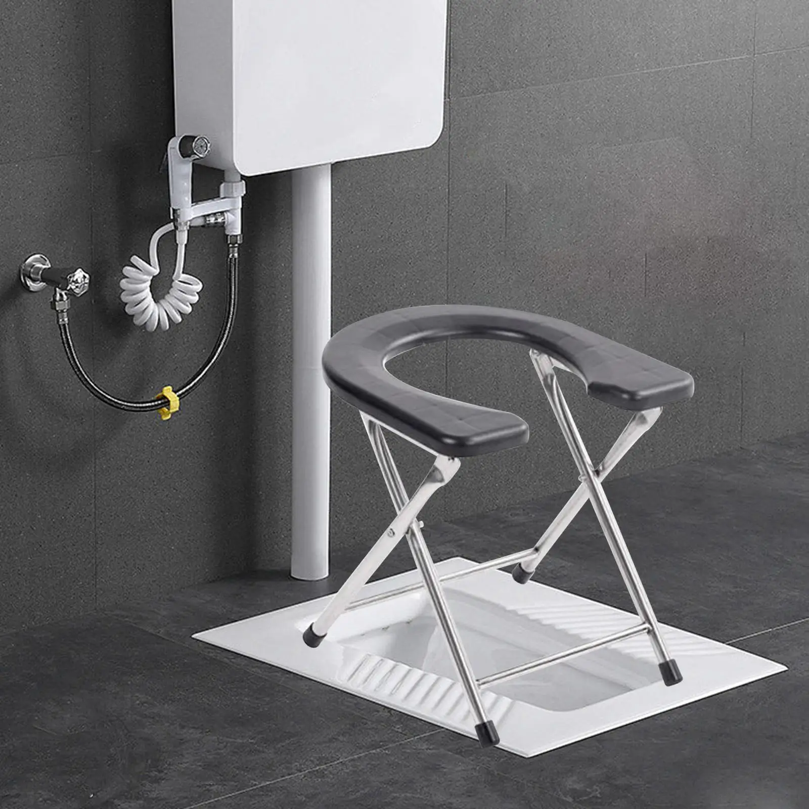 Shower Chair Anti Slip Thickened Stainless Steel Tube Multi 