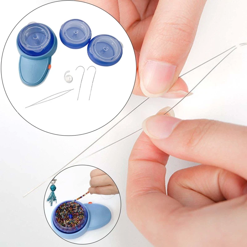 

ABS Spin Bead Loader for DIY Seed Beads Connect Beads Bracelets Spin Beading Bowl Bead Bowl Spinner&Needles 124A