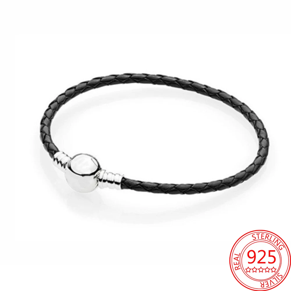 Классический браслет из стерлингового серебра 925 пробы застежка-цепочка с