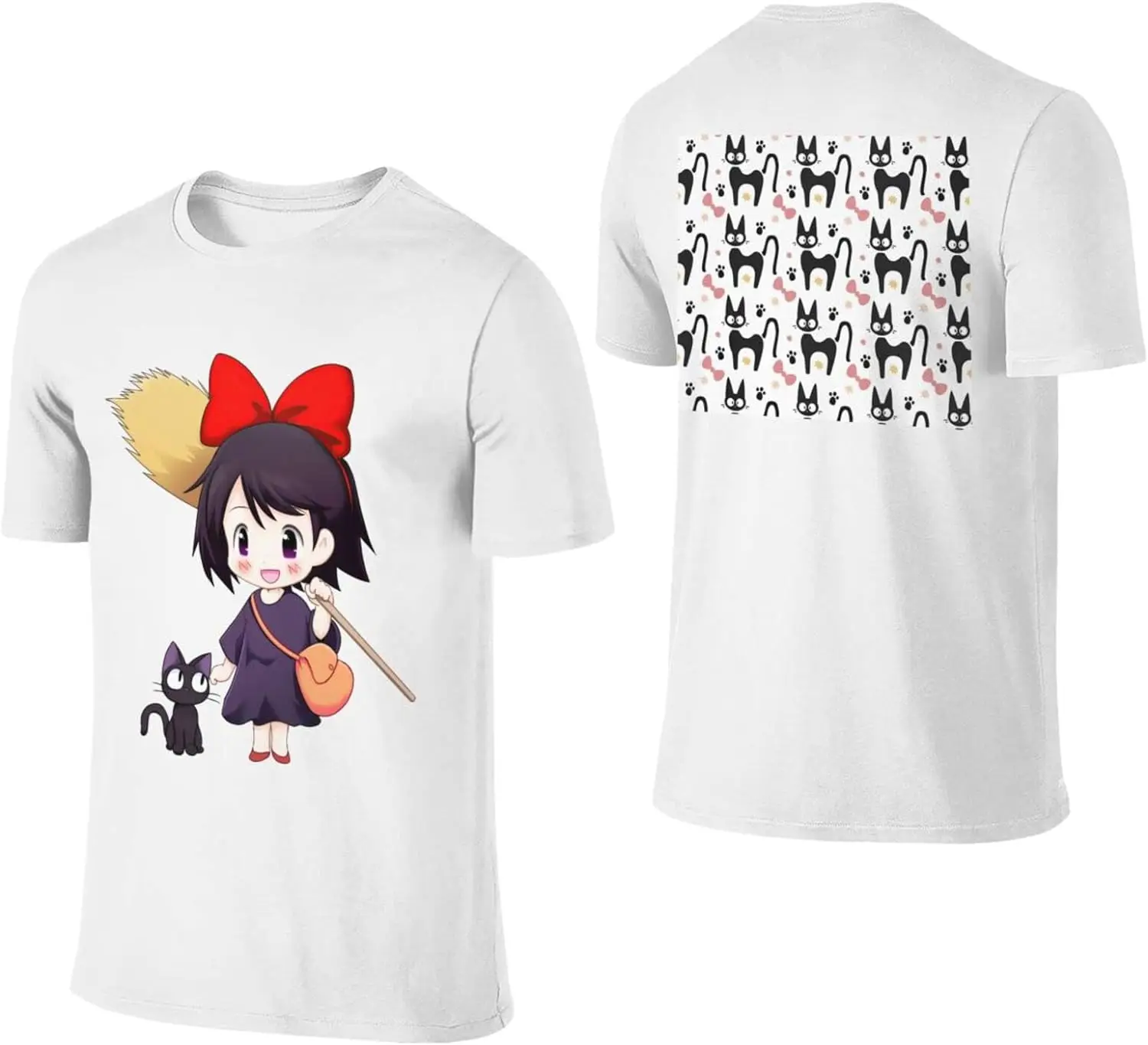 Мужские футболки для Kiki cat Delivery классическая одежда с коротким рукавом