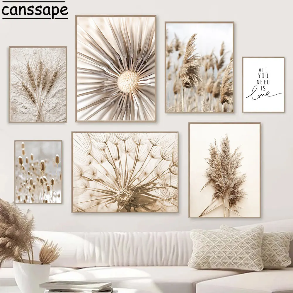 Одуванчик художественные принты природные пейзажи холст картина пампасная