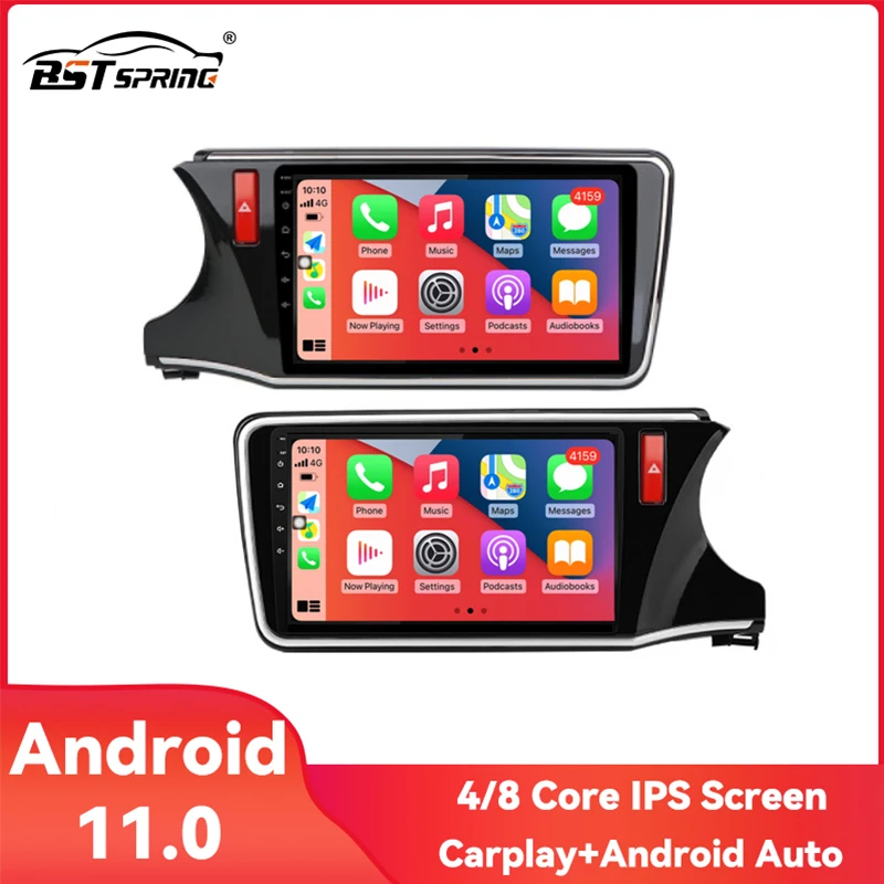 

Магнитола на Android для Honda CITY 2014, 2015, 2016, 2017, 2018, 2019, автомобильный мультимедийный стерео DVD-плеер, навигация GPS Carplay