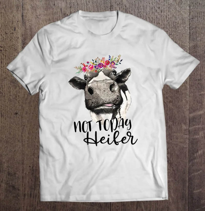 

Футболка Not Today Heifer Мужская/Женская, милая рубашка с коровьим подарком, для тренажерного зала