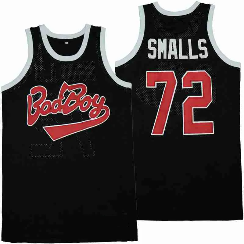 

BG basketball jerseys Badboy 97 SMALLS jersey Embroidery sewing Outdoor sportswear Hip-hop culture black red number summer 2022