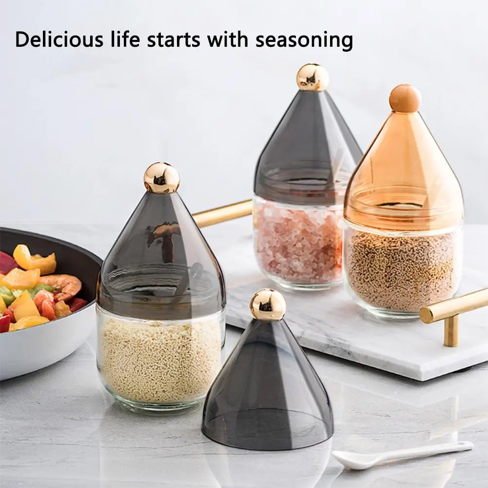

300ML Seasoning Box Spice Jar Spices Condiment Jars Salt and Pepper Spices Boxes for Kitchen Accessories Condiment Container