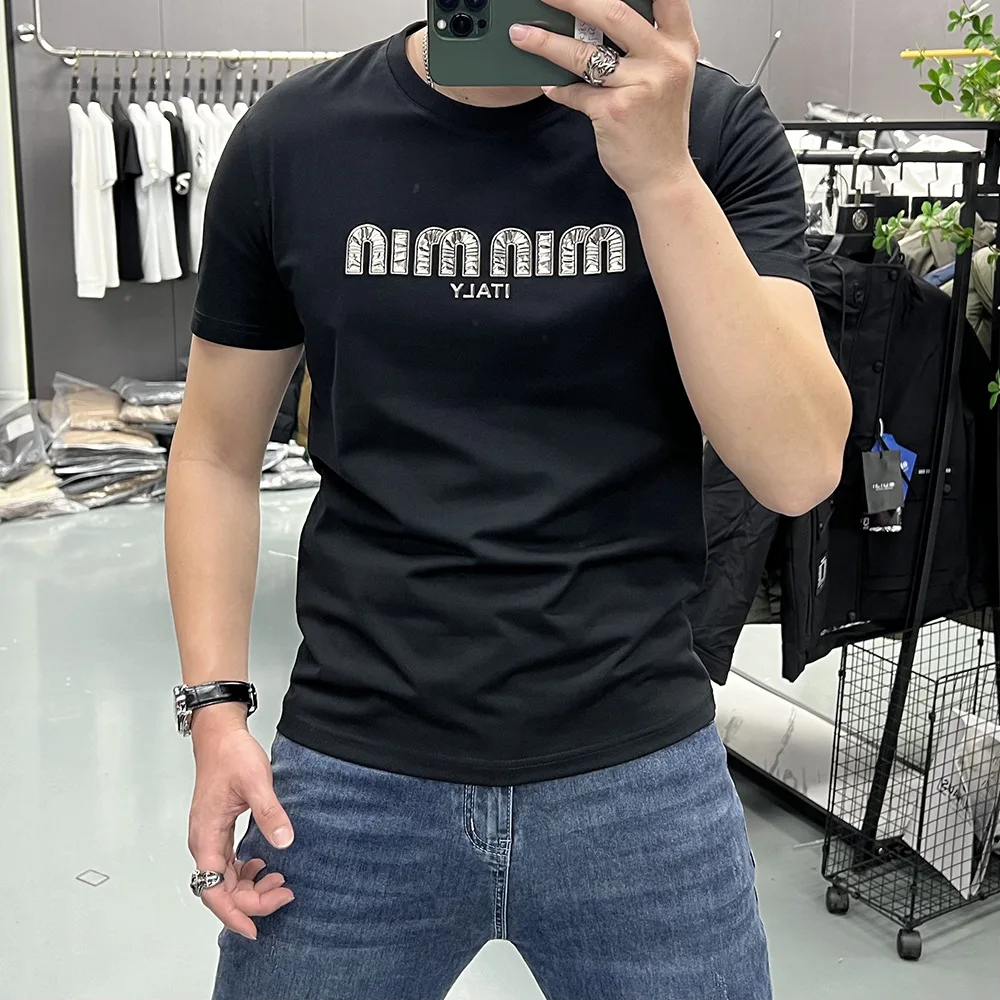 Мужская трендовая футболка Элитный бренд Высококачественные мужские футболки