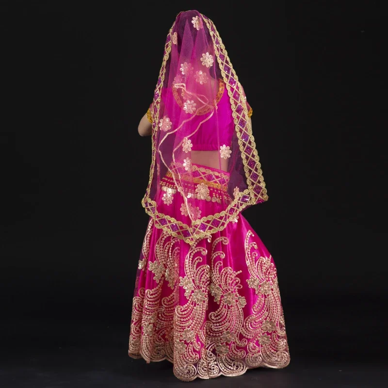 Новинка детская одежда пояс для танца живота в индийском стиле юбка головной