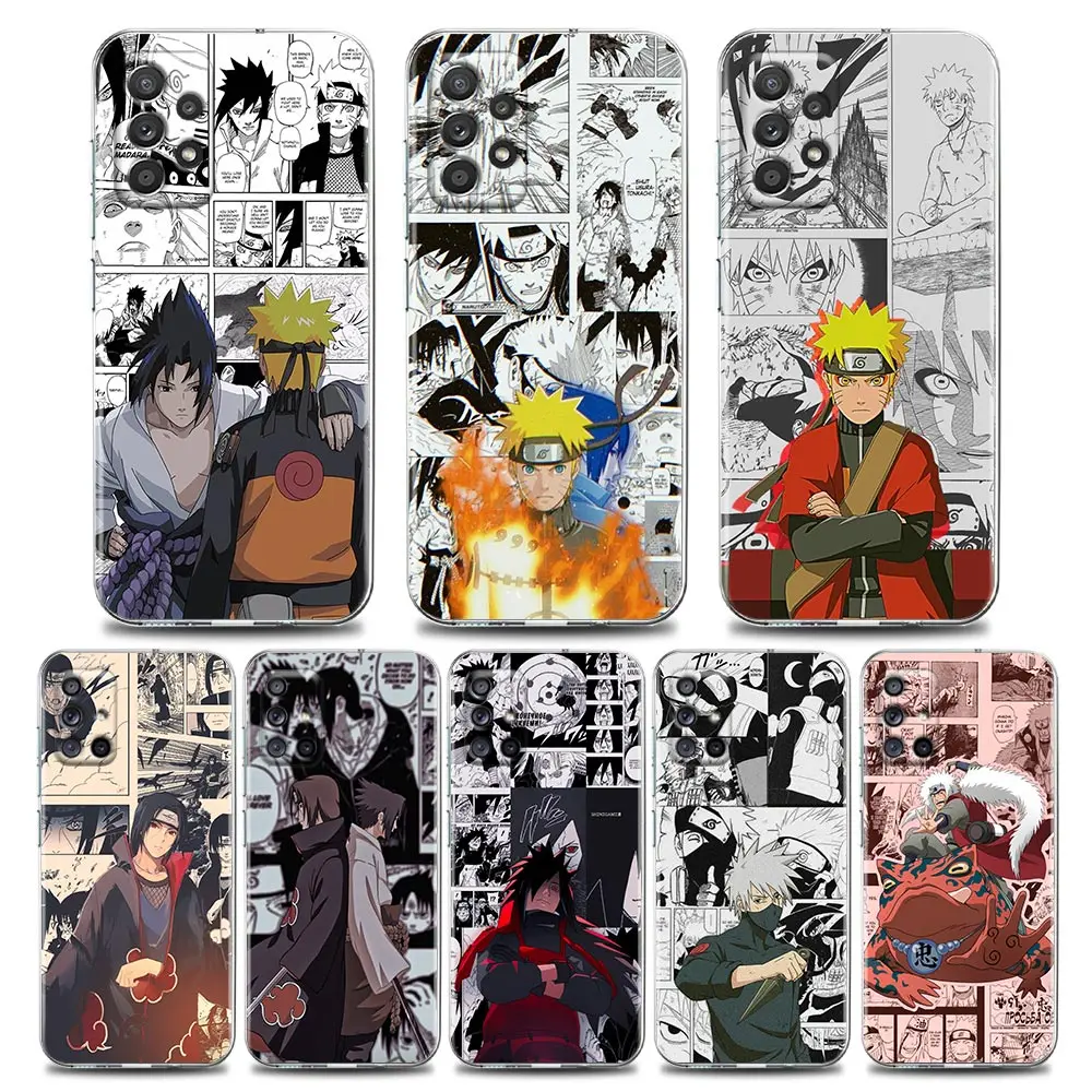 

Clear Soft Case For Samsung Galaxy A72 A52 A32 A22 A73 A53 A71 A51 A41 A31 A21s Silicone Cover NARUTO Uchiha Sasuke Itachi Anime