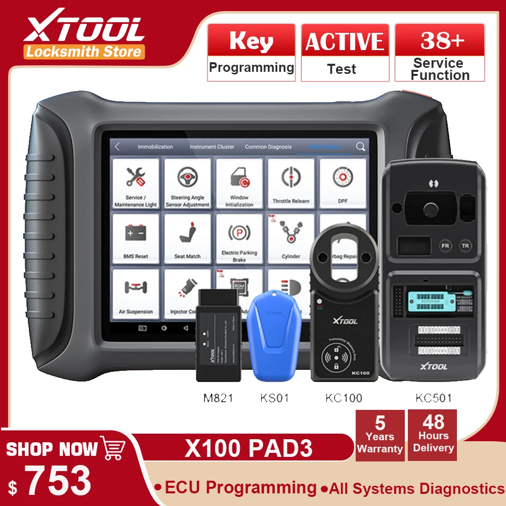 XTOOL X100 PAD3 2023 Новейший автомобильный OBD2 ключевой программист X100PAD3 профессиональные диагностические инструменты Иммобилайзер С M822 KC100 KS01