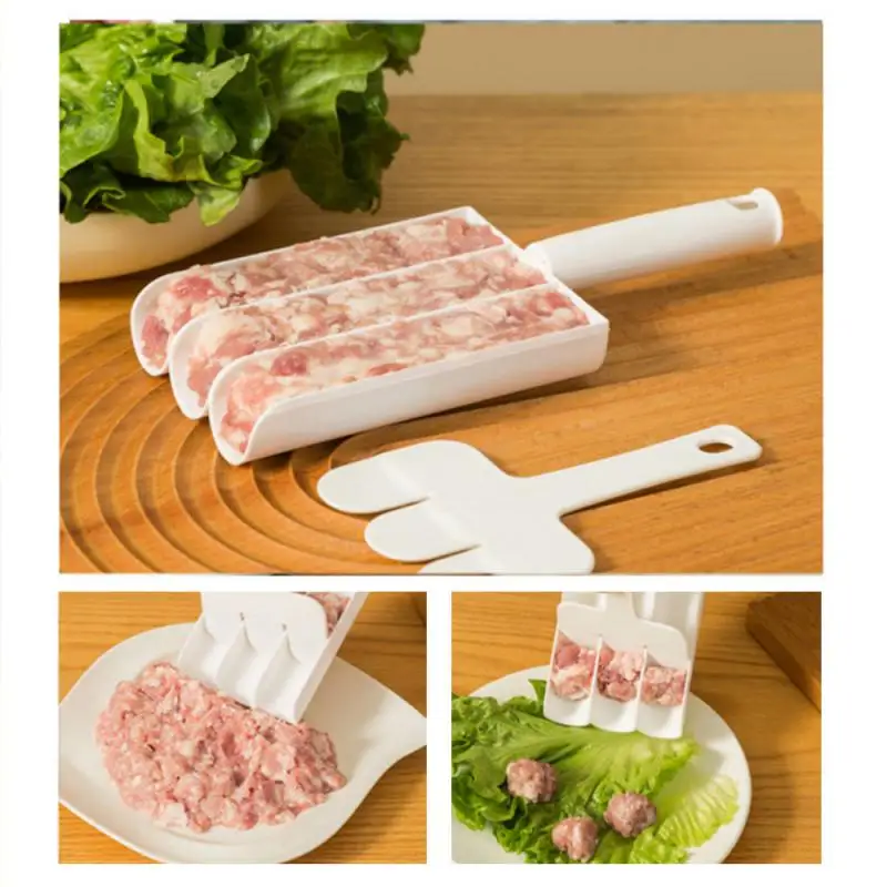 

5/10/15PCS Newest Convenient Meatball Maker Plastic Kitchen Gadgets Portable Fried Fish Beaf Meat