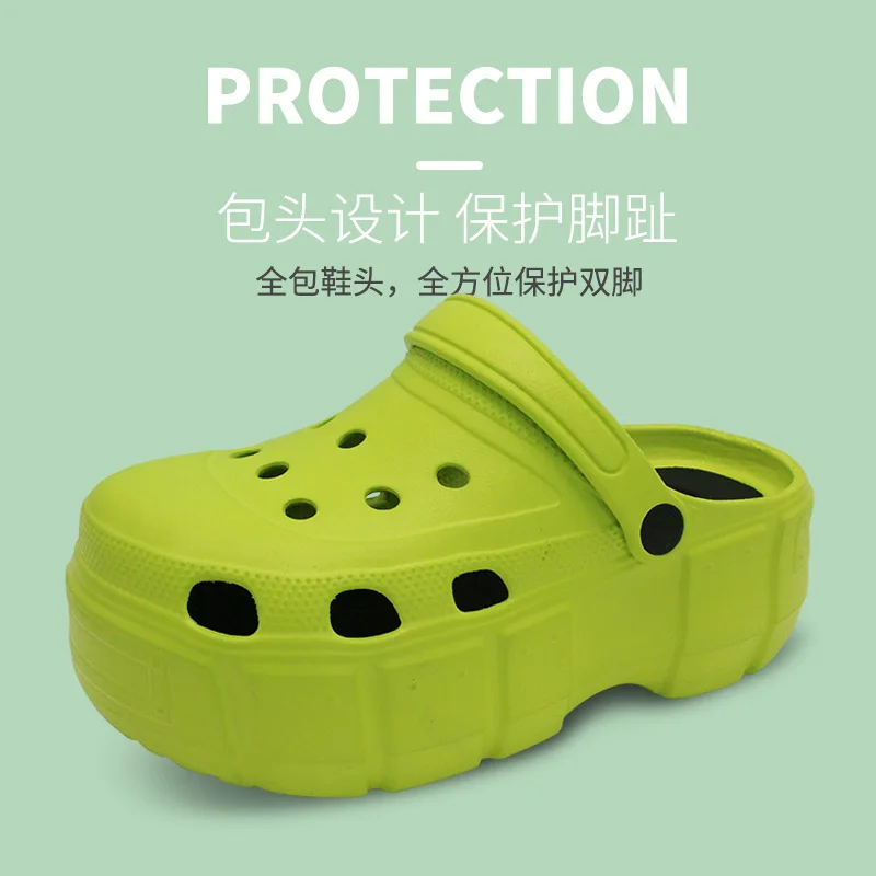 Summer New Women's Elevated Slippers Thick Sole Sandal Slippers Outdoor Street Beach Slippers Indoor Family Bathroom Slippers