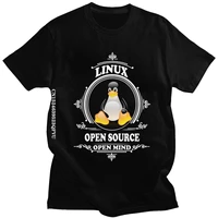 funny linux shirt open source open mind tshirt men streetwear men penguin developer programmer ccoder t shirts cotton tee top