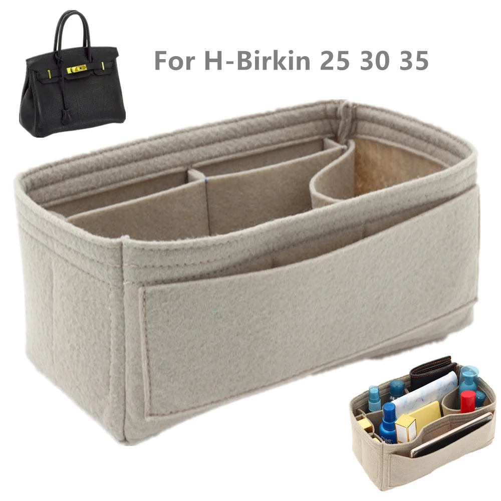 

Fits For H Bir kins 25 30 35 Insert Bags Organizer Makeup Handbag Organize Portable Cosmetic base shaper for women handbag
