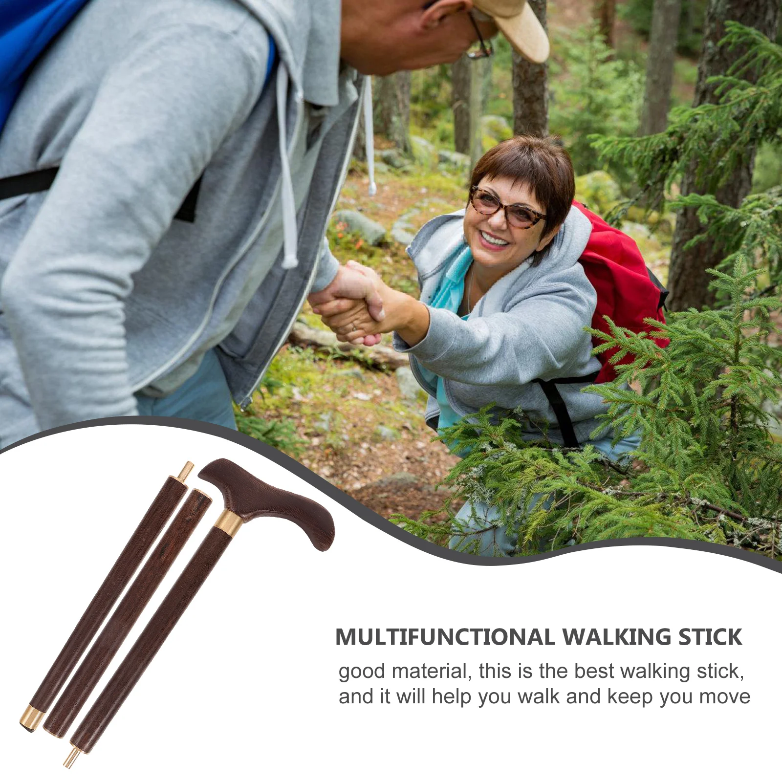 Трости для пожилых людей трость (трехсекционная рукоятка с куриным крылом)