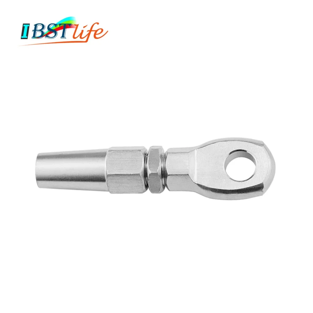 

Marine Grade 316 Stainless Steel 5mm Swageless Eye Terminal Wire Cable Rope DIY Fitting Rigging Hardware Balustrade kit