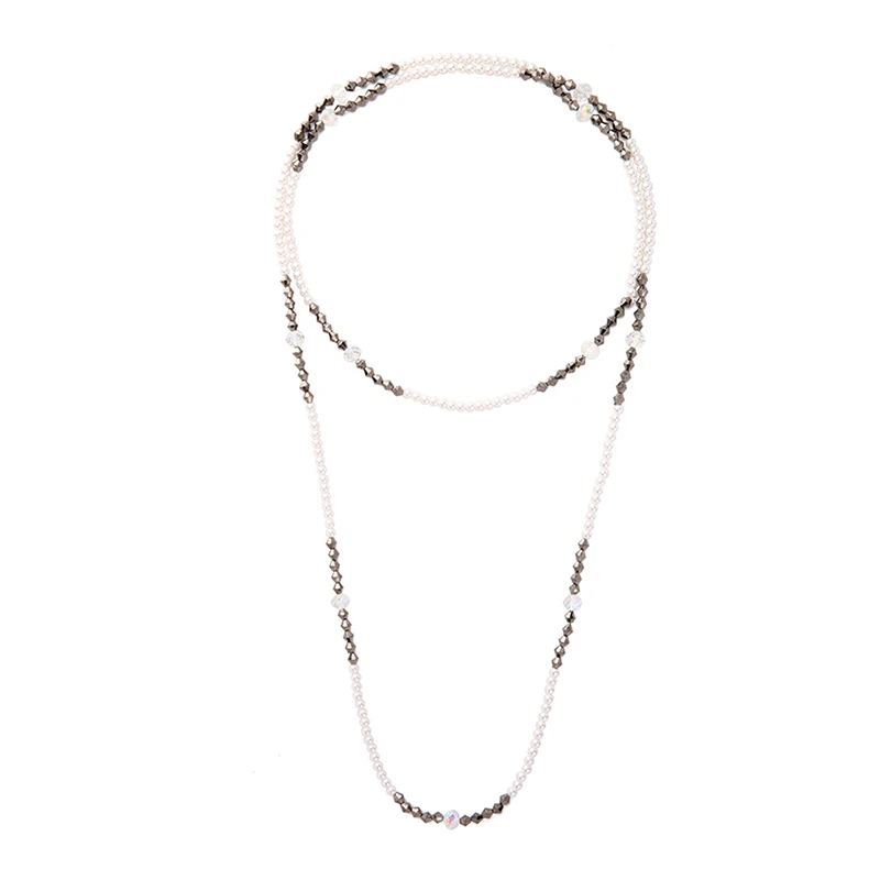 Шикарные ювелирные изделия женская мода новое ожерелье-цепочка из бисера