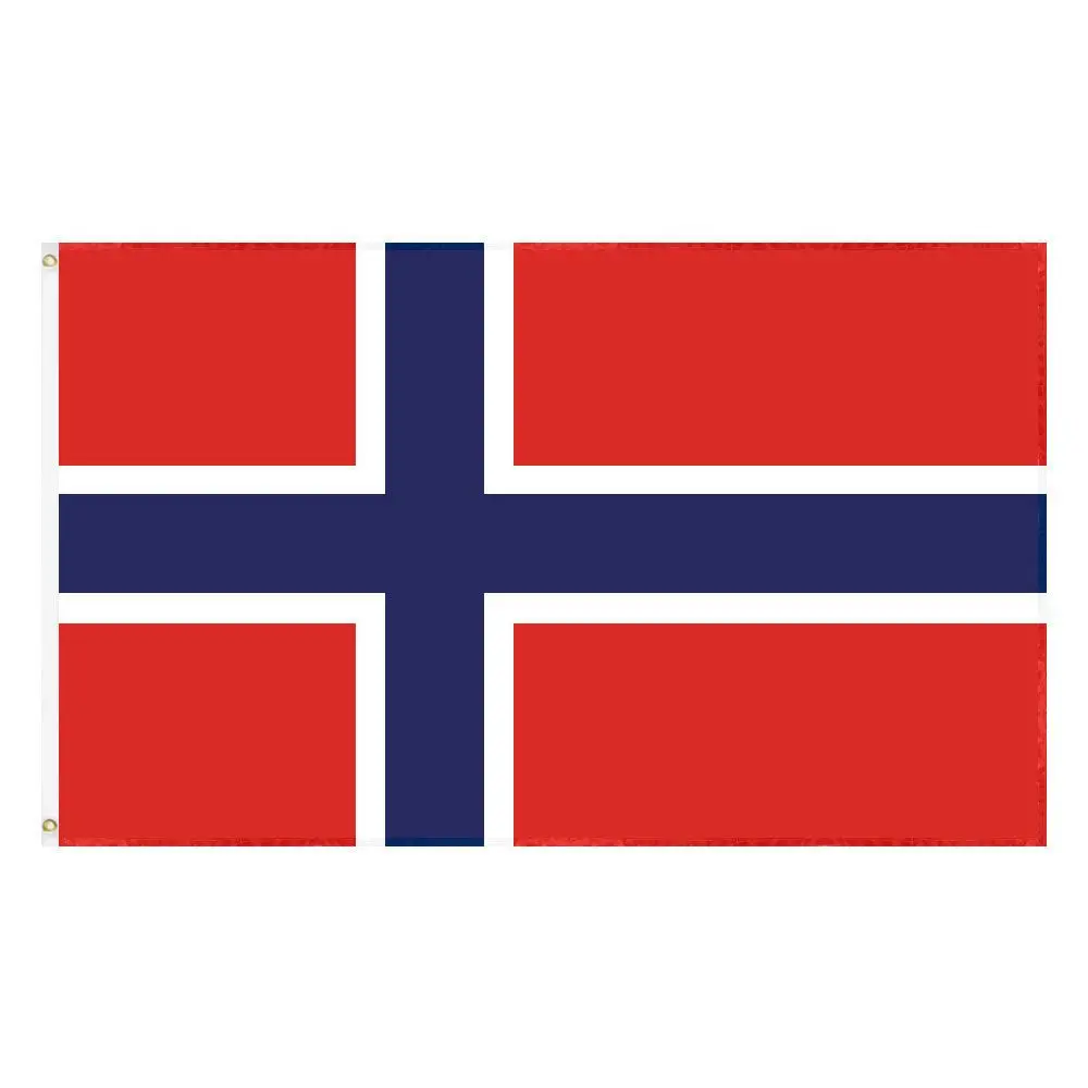 

Большой флаг норвежских стран, подвесной полиэстер 90x150 см для украшения, красный и синий Norseland, баннер для празднования в помещении и на откр...