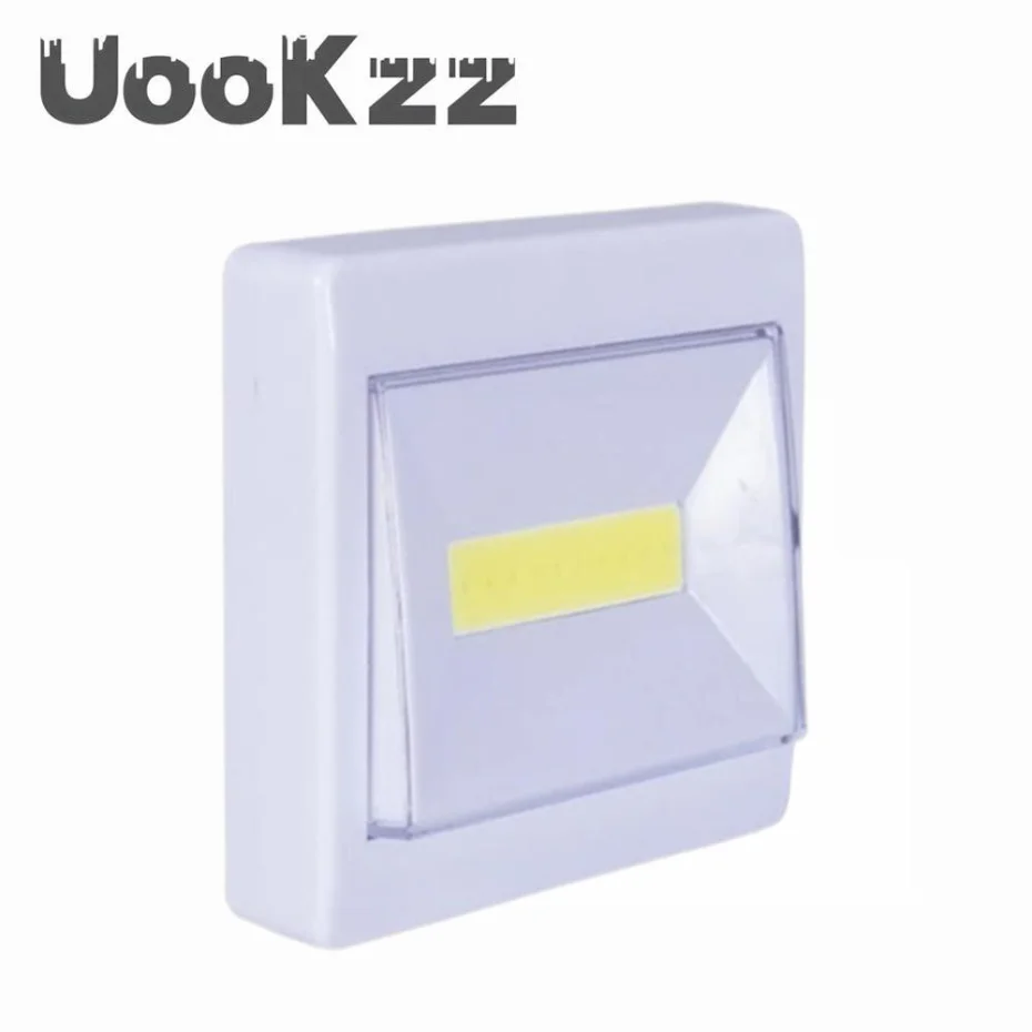 

UooKzz Super Bright COB Switch LED Night Light Battery Operated LED Wall Lamp Wireless Closet Under Cabinet Lights For Kitchen