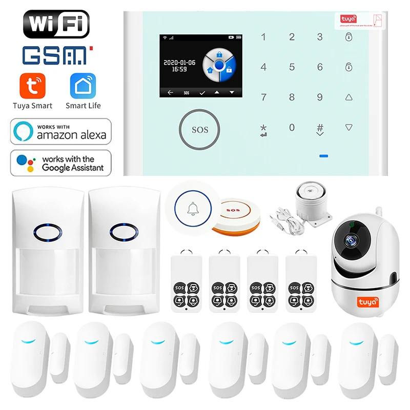 Angus home WiFi alarm pg103 anti theft alarm system package 433mhzgsm security alarm system your smart home