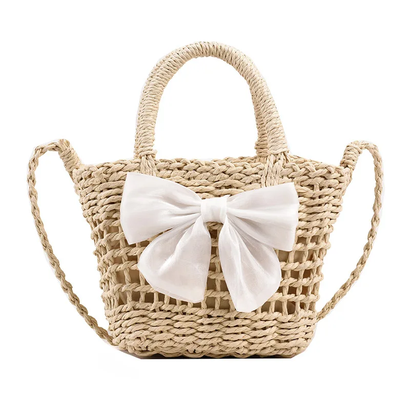 Женская соломенная сумка ручной работы маленькие летние пляжные сумки через