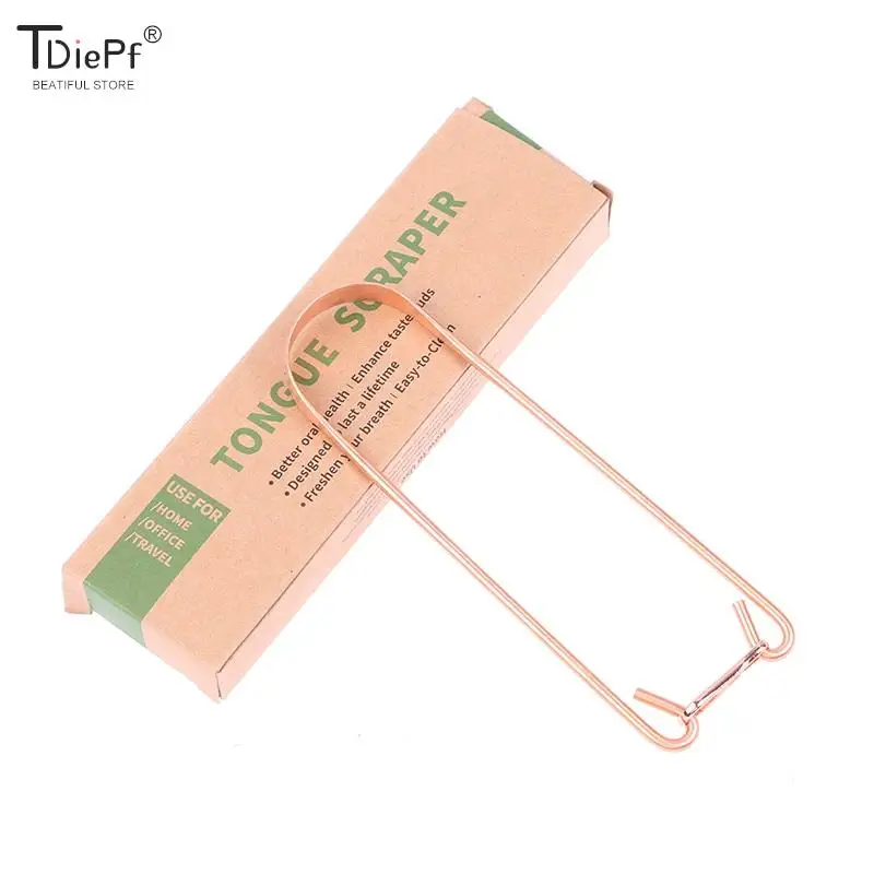 

1PCS New Stainless Steel Tongue Scraper Metal Tongue Fresh Breath Cleaning Coated Toothbrush Oral Hygiene Scrapper Cleaning Tool
