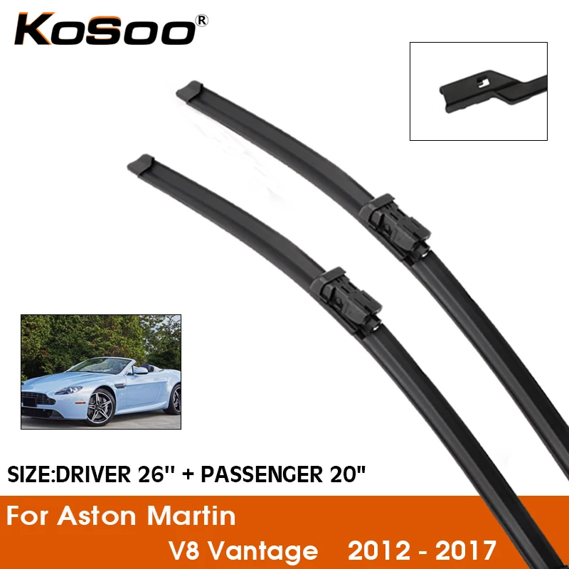 

Автомобильные стеклоочистители для Aston Martin V8 Vantage 2012-2017 лобовое стекло резиновый силиконовый запасной передний стеклоочиститель 26 "+ 20" LHD RHD аксессуары