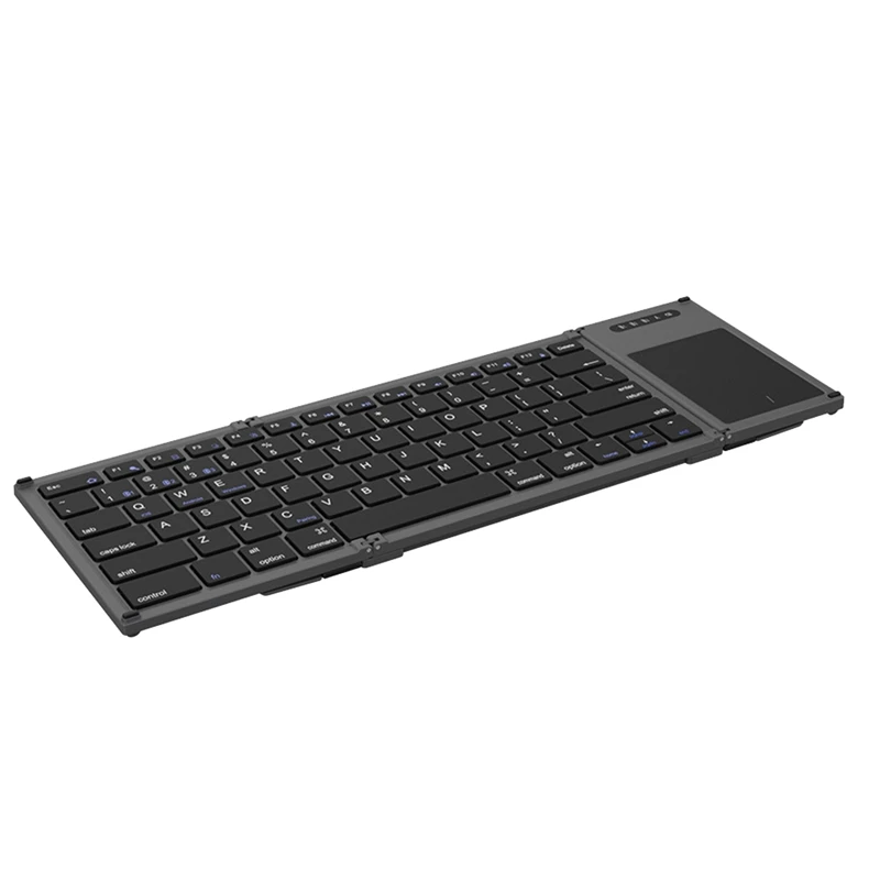 

Foldable Touchpad Keypad Bluetooth 78 Keys Touchpad Keypad Rechargeable For IOS, Android, Windows PC Laptop Tablet