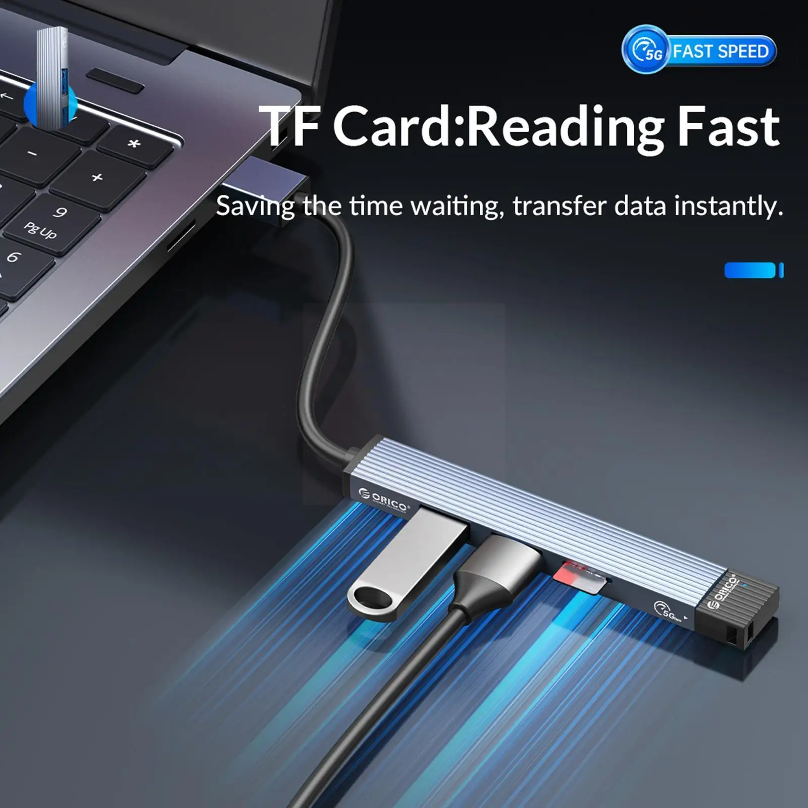 

Aluminum Type C HUB 4 Port USB 3.0 2.0 Multi Splitter OTG Adapter Portable TF Dock For Macbook Pro PC Computer Accessories X2B7