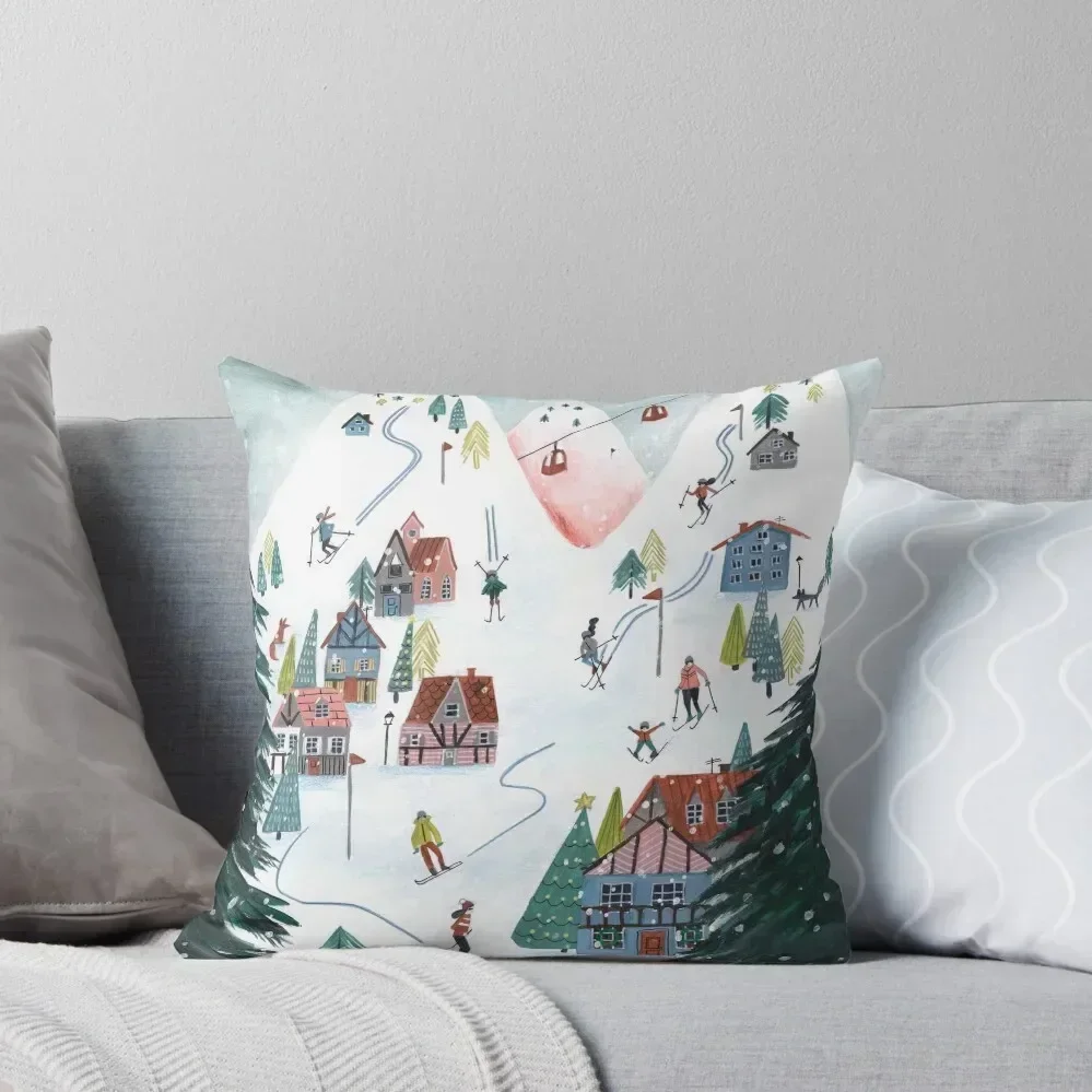 Лыжный лож уютный шале катание на коньках снежные деревенские горы декоративная