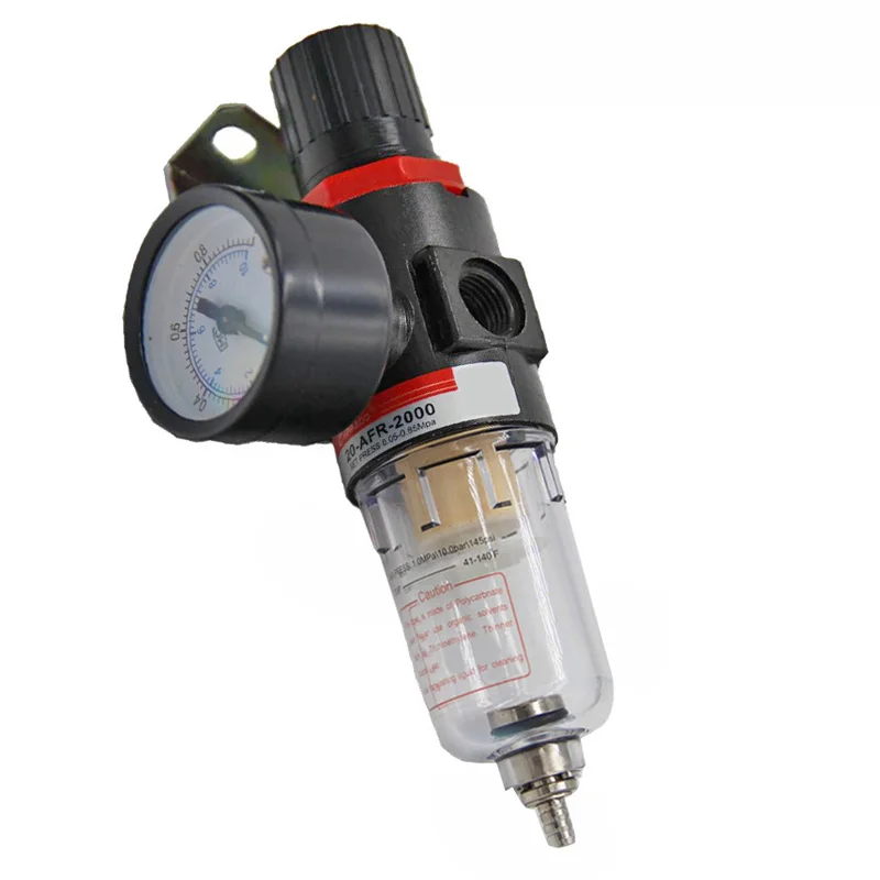 

1/4" BSP Air Filter Pressure Regulator Gauge In Line Compressor Water Moisture Trap Air Tool Compressor Filter With Gauge