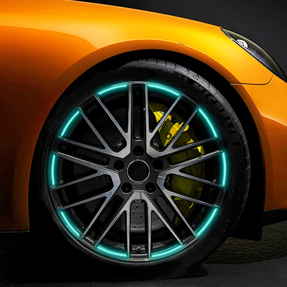 Украшение автомобиля красочные колесные диски светоотражающая наклейка для Nissan
