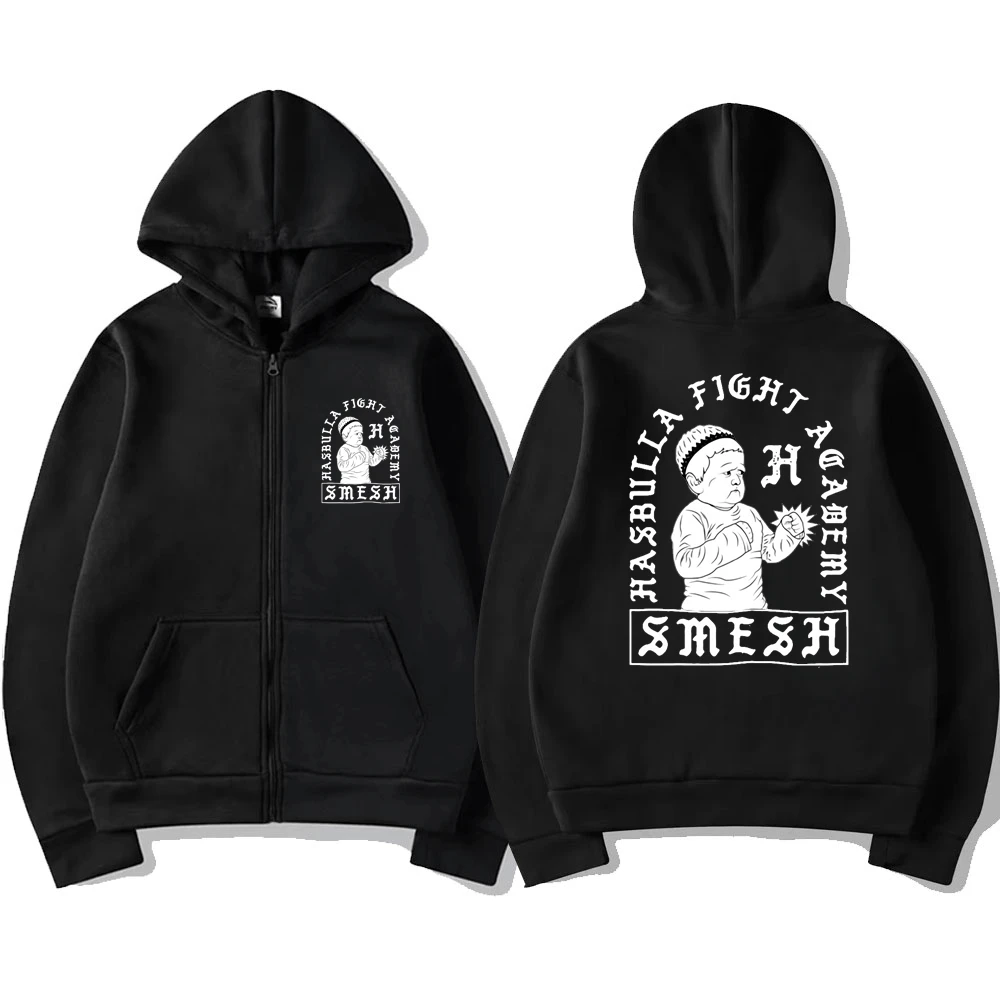 

Hasbulla Fighting Meme Hoodie Jacket Men Women Clothes Mini Khabib Blogger Zipper Hoodie Spring Autumn Fashion Sweatshirt Coat