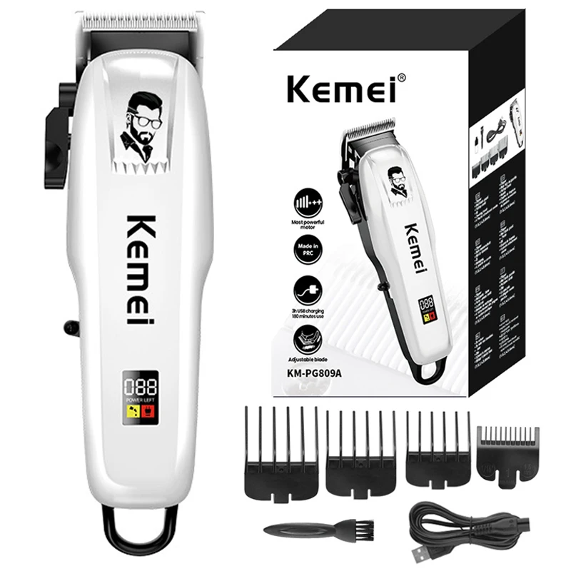 Регулируемая мощная машинка для стрижки волос kemei PG809A парикмахерский