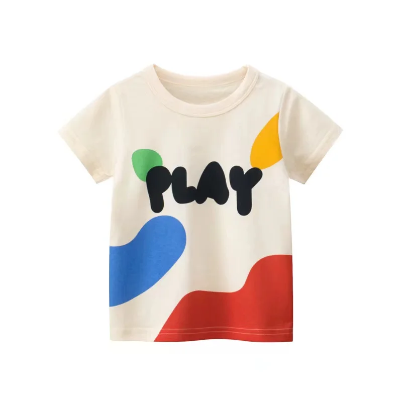 

2-8Y Toddler Baby Boys Girls Clothes Summer Cotton T Shirt Short Sleeve Graffiti Print T shirt Children Top Infant Outfit