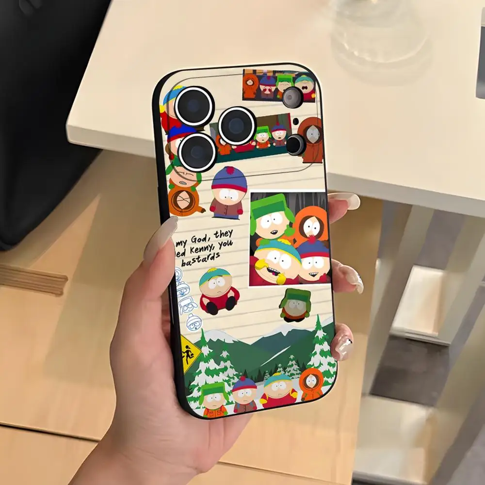 Чехол для телефона S-South Park для iPhone 17 Air 16 E Pro Max 15 14 13 Mini 12 Pro 11 Max Plus, черный, мягкий, силиконовый (art.: 3920da96b34ee) - 3920da96b34ee
