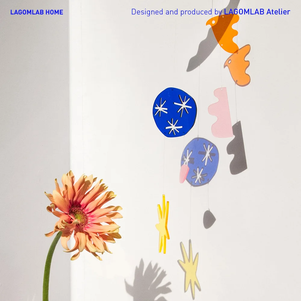 

Акриловые колокольчики ветра Windchime, очаровательные многофункциональные полезные колокольчики с цветочным принтом в скандинавском стиле