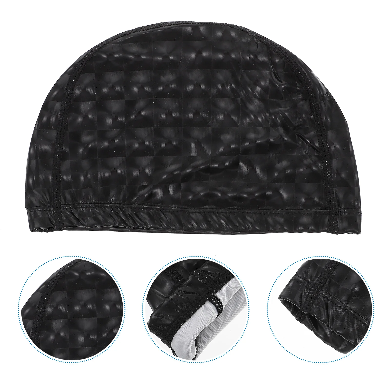 

Men Elastic Swimming Hat PU Coating Swim Bathing Hat for Swimming Pool