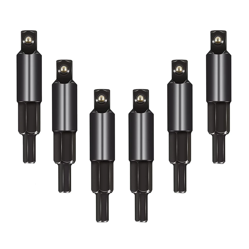

6 Pcs 3/16 Inch To 5/16 Inch Service Wrench Hex Key Adapter, Hexagon Bit Adapter Kit, Wrench Adapter, HVAC Valve Opener
