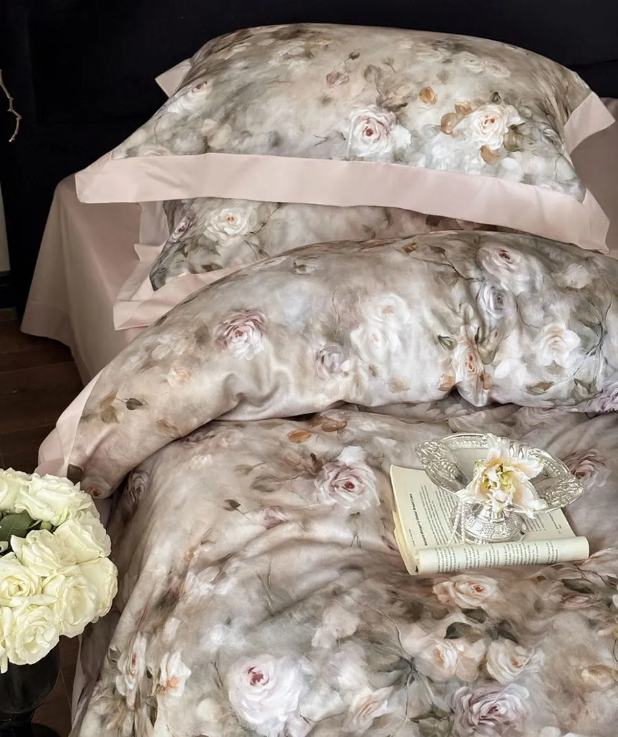 Постельное белье NoEnName_Null тенсельный хлопок американский стиль розово-фиолетовый