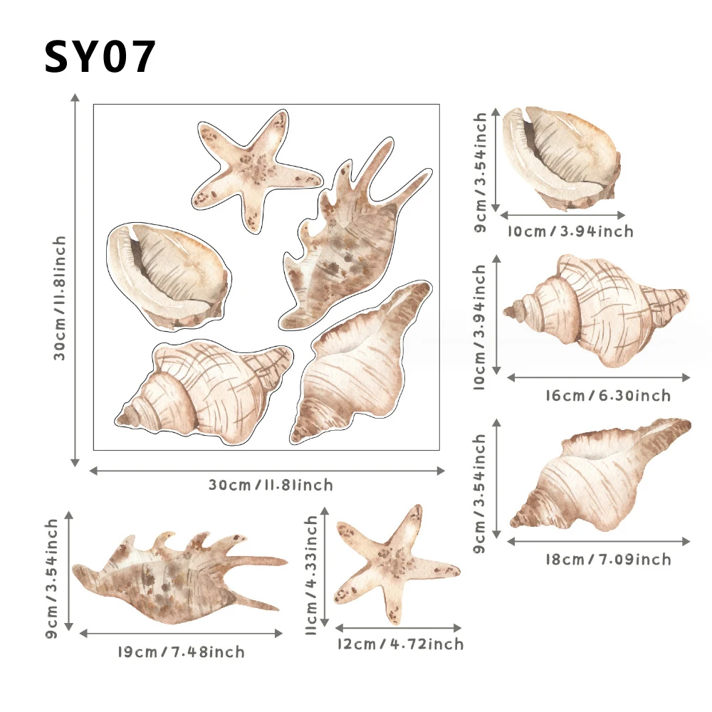 

Акварельные наклейки на стены акула